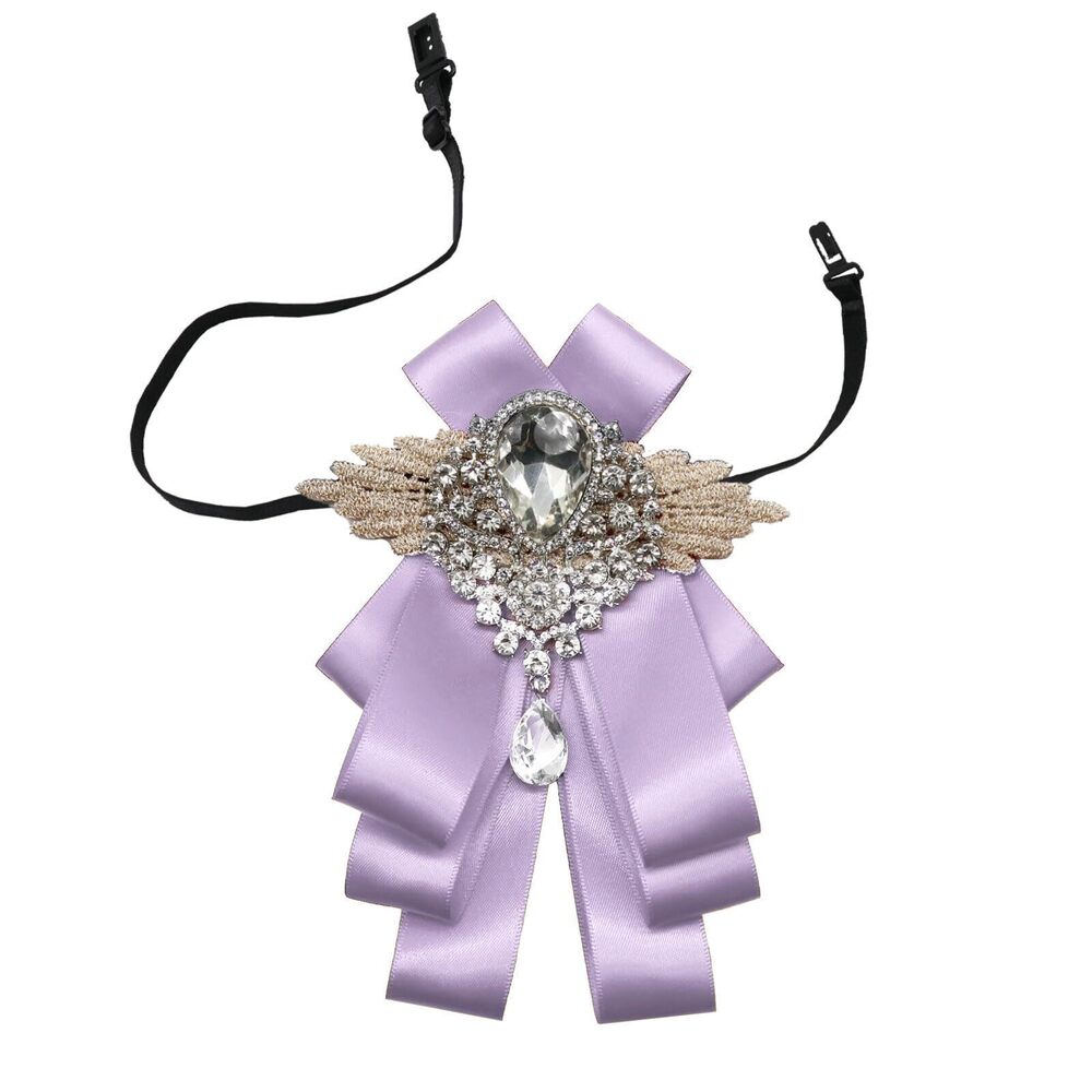 7845 Sparkle Bow Ties and Big Rhinestone Bow Tie Satin Ribbon Bowtie